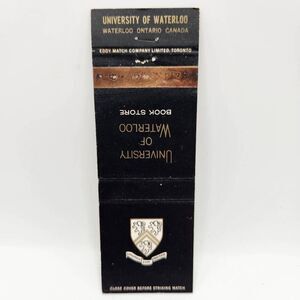 Vintage Matchbook University of Waterloo Ontario Canada Collectible Ephemera